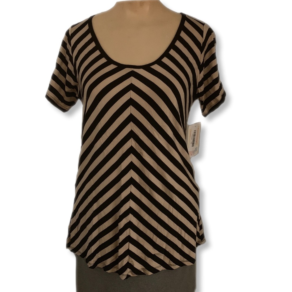 Lularoe Women’s XS Classic Tee Tan Black T-shirt